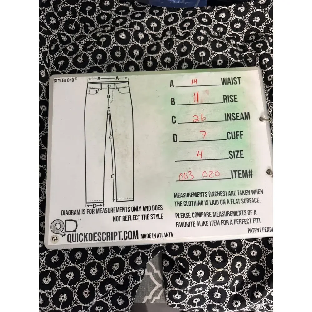 Talbots Black & White Floral Embroidered Silk Blend Cropped Ankle Pants Sz 4p
